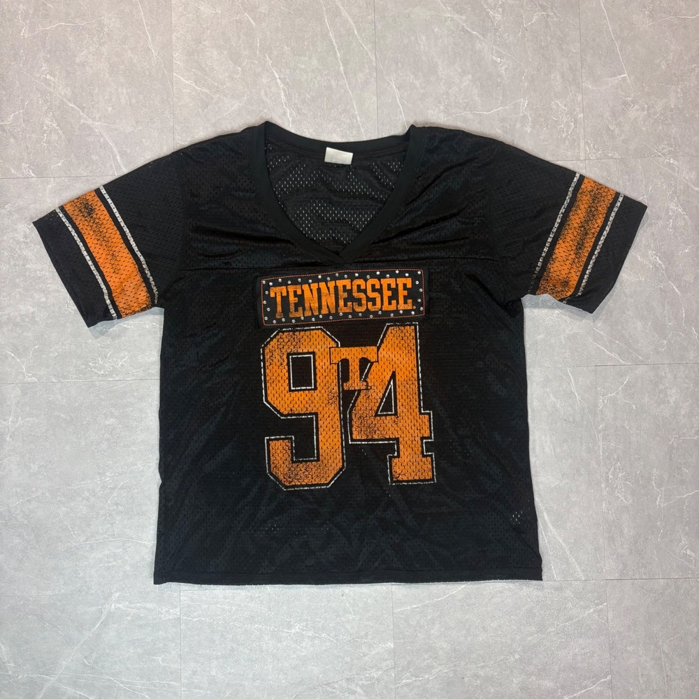Knights Apparel Tennessee 94 Football Jersey Black Mesh V-Neck Rhinestone XL